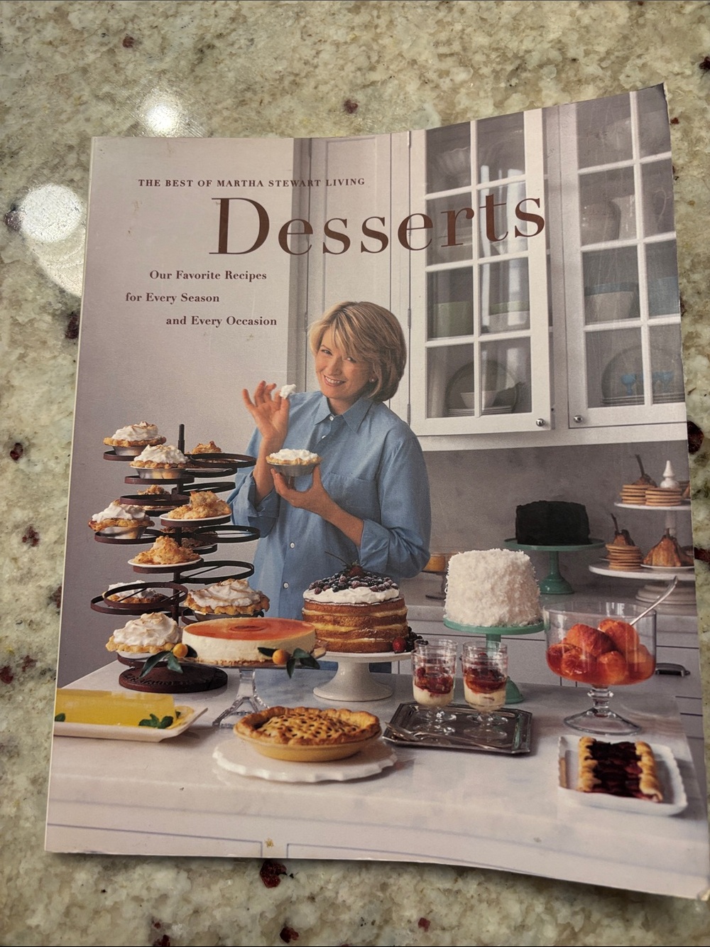 Martha Stewart Desserts Cookbook — Light Blue Cover with Neutral Tones